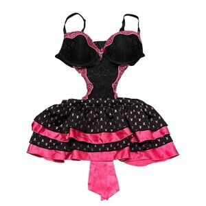 Y2K Playboy Bunny Babydoll Apron Slip